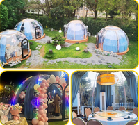 Dôme transparent en polycarbonate Igloo, tente de chambre à bulles, maison de camping en plein air, dîner, restaurant, séjour chez l'habitant, 6 m, mobile