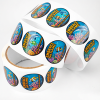 Pegatinas Personalizadas Redondas, Etiquetas Autoadhesivas de Vinilo Impermeables, Pegatinas con Logotipo de Marca para Etiquetas de Embalaje