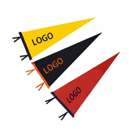 Drapeau de fanions de feutre personnalisé Drapeau de fanions de feutre de triangle personnalisé en gros pour l'affichage promotionnel.