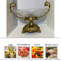 Assiette à fruits de luxe légère Table à manger plateau à bonbons en verre maison salon table basse nordique moderne créatif plateau à collation en verre