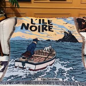 Usine pas cher montagnes pittoresques décoratif loisirs couverture dessin animé tricoté jeter canapé couverture voyage tente couverture <span class=keywords><strong>lit</strong></span> couverture - Product Image 4