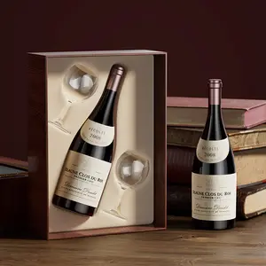 กล่องไม้เก็บไวน์แดงแบบขวดเดียวกล่องของขวัญสุดหรู