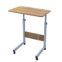 Mesa Extensible Ajustable en Altura para Portátil, Escritorio Plegable para Computadora, Estación de Trabajo Móvil con Ruedas para Oficina en Casa o Dormitorio