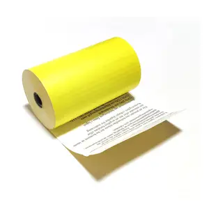 Vente en gros de tickets de stationnement de couleur jaune 31/8*230 rouleaux de reçus en papier thermique pour caisses enregistreuses