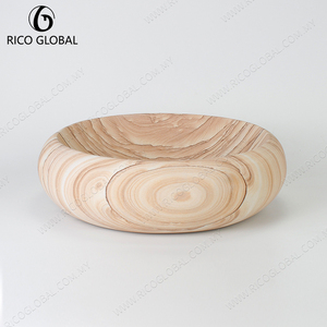 Lavabo ovale en pierre naturelle pour salle de bain, vasque à poser en marbre beige pour hôtel - Product Image 4