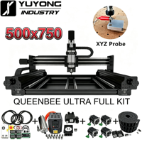 Kit complet de routeur CNC pour bois Black Extrusion 5075 QueenBee Ultra/Pro avec rails linéaires améliorés, machine de travail du bois 4 axes 3D