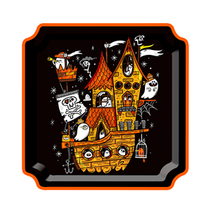 DAMAI Hot Selling Halloween Decorative Disposable Tableware Set with Party Dessert Dinner Paper Plates Napkin Cup for 10 Guests - Product Image 4