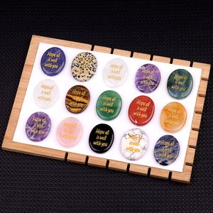 Pietre Naturali Incise all'Ingrosso, Pietre <span class=keywords><strong>per</strong></span> il Pollice con Parole Potenti, Cristalli Curativi, Pietre Palmari <span class=keywords><strong>per</strong></span> Meditazione e Benessere, Regalo - Product Image 4