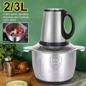 Picadora de Carne Eléctrica Multifuncional, Herramienta de Cocina de Acero Inoxidable, Capacidad de 2L/3L, Motor de Cobre Puro 5425, de Alta Potencia para el Hogar - Product Image 4