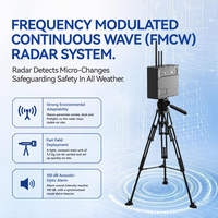 Kit radar de détection complète D300 avec moniteur 0,1 mm, portée 300 m, 10 Hz, trépied, caméra Android 12, système d'alarme laser, enregistrement de données, faible luminosité