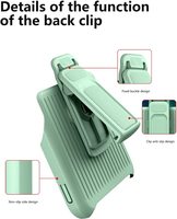 Coque arrière rigide anti-rayures mate de protection robuste de qualité supérieure pour iPhone 13/14 Pro Max avec housse d'étui de poche combinée béquille