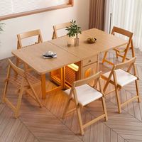 Autres tables à manger pliantes mobiles en bois massif, design minimaliste, format compact, extensible, origine : [lieu d'origine]