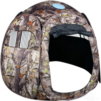 Tente de chasse familiale à deux chambres, abri bivouac camouflage imperméable automatique à double montage rapide pour l'extérieur et la nature sauvage, trois saisons