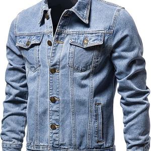 Nouvelle tendance mode, vente en gros d'usine, veste en jean respirante pour hommes, streetwear printemps-automne - Product Image 2
