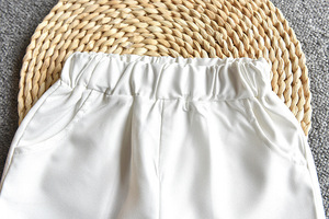 Proveedor Chino de Ropa de Moda Infantil, Bonitos Pantalones para Niñas, Conjunto de 2 Piezas con Cinturón, Ropa de Verano - Product Image 5