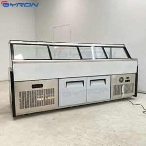 <span class=keywords><strong>ตู้</strong></span>แช่เย็นแสดงสินค้าแบบตั้งตรง 2 ประตู แบบสองอุณหภูมิ สำหรับร้านค้าปลีก/ซูเปอร์มาร์เก็ต พร้อมระบบทำความเย็นด้วยอากาศ กระจกโค้ง ท็อป<span class=keywords><strong>โต</strong></span>๊ะกระจก - Product Image 3