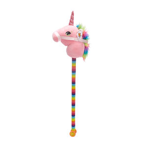 Vente en gros <span class=keywords><strong>pas</strong></span> <span class=keywords><strong>cher</strong></span> fait à la main à monter sur licorne jouets en peluche amusant passe-temps cheval bâtons - Product Image 4