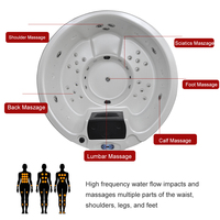 Grande baignoire ronde d'extérieur SPA Bain à remous autoportant Bain hydro-massage Spa 4 personnes Bain tourbillon à jet d'air pour quatre adultes