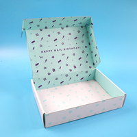 Caja de Envío Personalizada para Empaquetado de Productos de Comercio Electrónico, Caja de Envío de Papel Plegable, Ecológica, Reciclable, Resistente, con Logotipo