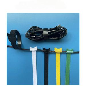 Bridas para Cables Reutilizables Autoadhesivas, Correas de Gancho y Bucle Mágicas para Organizar Cables, Bridas de Nailon Negras - Product Image 3