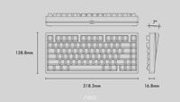 Neo75 Cu Aula F75 Clavier mécanique de jeu sans fil ergonomique en aluminium