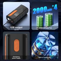 Démarreur de batterie de voiture d'urgence 8000 mAh, portable, 1000 ampères de courant de crête avec compresseur d'air intégré pour moteur diesel