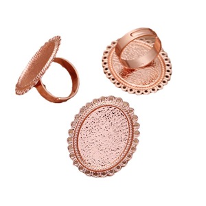 แหวนทองแดงชุบลินปิง 6 <span class=keywords><strong>สี</strong></span> ขนาด 18*25 มม. รูปดอกไม้ สำหรับทำเลนส์ DIY ทรงไข่ สไตล์เรโทร โดดเด่นมีเอกลักษณ์ - Product Image 5