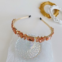 SAIJE – bandeau complet en strass pour femme, accessoires de cheveux en cristal pour fête d'été