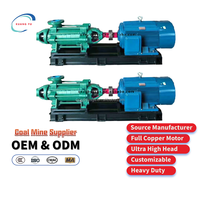 Pompa Air Booster Sentrifugal Hisap Ujung Baja Tahan Karat Bertekanan Ultra Tinggi Bertenaga Motor AC 7.5-75kW 60m-500m Head Drain