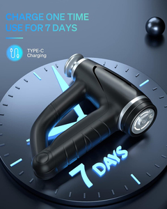 <span class=keywords><strong>Pistolet</strong></span> de <span class=keywords><strong>massage</strong></span> musculaire réglable pour le dos ergonomique, poignée extensible, 6 buses, soulagement de la douleur des tissus profonds, portable rechargeable - Product Image 2