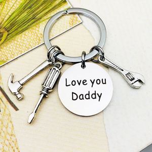 Father's Day Gifts Keyring if Dad Can't Fix It <b>Key</b> Holder Stainless Steel <b>Key</b> Holder - Product Image 2
