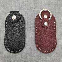 Funda Protectora de Cuero Genuino para Memoria USB de 4 Pulgadas, con Patrón Estampado en Caliente, Personalizable