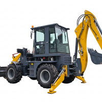 Wheel Loader Backhoe 35L, Berat Operasi 4500kg, Bucket Front Loader 1.2m3, Dimensi 6500*2000*2900mm, Mesin Diesel Huadong 72KW, Bearing
