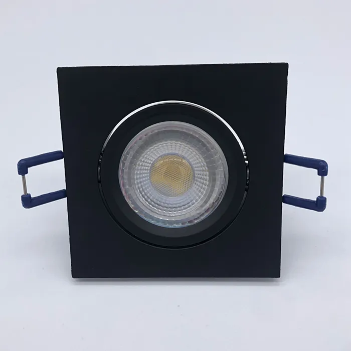 Потолочный светильник для MR16, галогенный Точечный светильник, утопленный квадратный потолочный светильник, корпус
