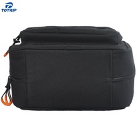 Sac de transport robuste pour outils électriques TOTRIP, étui de rangement pour multimètre et équipement de test électrique, fermeture éclair, organisateur multi-compartiments en PU