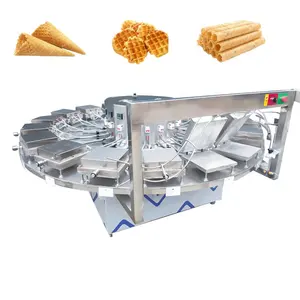 Macchina automatica per la produzione di coni gelato con macchina per la cottura di coni per cialde