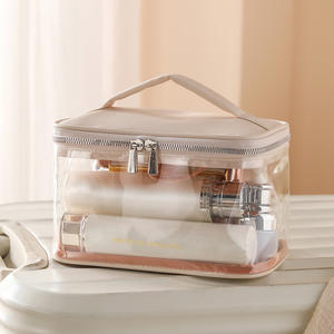 Bolsa de Maquillaje de PVC Personalizada para <span class=keywords><strong>Mujer</strong></span>, Bolsa de Almacenamiento de Cosméticos de Gran Capacidad, Impermeable, Portátil - Product Image 4