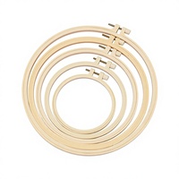 Cercle de broderie en plastique style bambou pour point de croix, cadre de broderie DIY, idéal pour l'artisanat de broderie et le point de croix