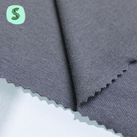 Tissu 62% polyester, 34% coton, 4% élasthanne, fonction thermique, 220 g/m², tissu brossé, polyester élasthanne de haute qualité, tricot côtelé