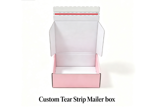 Custom Luxury Tear Strip Shipping Boxes Pink Corrugated Postal <b>Box</b> With Self Adhesive Tape For Custom Packaging - Product Image 2