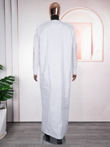 Vêtements africains pour <span class=keywords><strong>homme</strong></span>, ensembles traditionnels <span class=keywords><strong>Agbada</strong></span> 3 pièces, pantalon Thobe, fête de mariage, grande taille, blanc, Bazin Riche, costumes brodés - Product Image 4