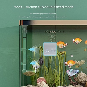 Tanque acrílico telescópico para acuario, tubo de alimentación de peces, recipiente para comida de peces que se hunde, contenedor con valla flotante para comida extensible - Product Image 3