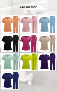 Confortable léger uniforme médical soins infirmiers gommage ensemble femmes variété de couleurs hôpital Salon chirurgical en gros personnaliser - Product Image 6