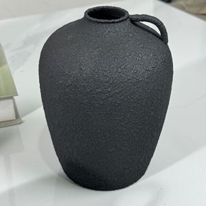 Ensemble de vases en fer noir style Wabi Sabi, décorations de table faites à la main pour la maison et le salon - Product Image 3