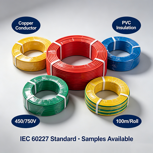 BV Power Cable Single Core Solid Copper PVC Insulated 450/750V 16 AWG 100m House Building Electrical Wire