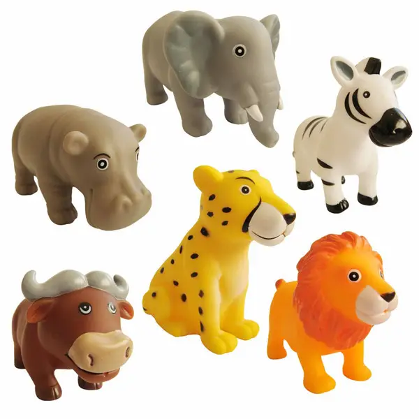 Shenzhen Factory Wholesale Cheap Animal World Rubber Wild Animal Toys Custom Roto-casting Animal Toys for Kids