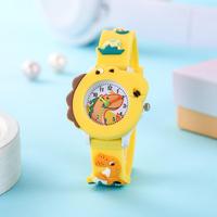Montre pour enfants AYURIS - Montre à quartz jaune mignonne à motif de dinosaure, écologique, pour garçons et filles, boîtier en plastique durable, âges 3-14 ans, amusante