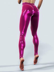 50% di sconto S-3XL Leggings a specchio <span class=keywords><strong>con</strong></span> rivestimento <span class=keywords><strong>elastico</strong></span> a vita alta, <span class=keywords><strong>pantaloni</strong></span> Casual da donna Plus Size - Product Image 5