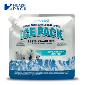 定制印刷高品质防冻防寒塑料喷口袋，用于液体冰渣包装