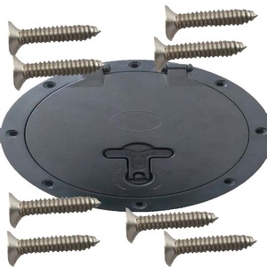 Tapa de escotilla de plástico de 6 pulgadas con tornillos autorroscantes para reparación y reemplazo de kayaks, canoas y embarcaciones - Product Image 3